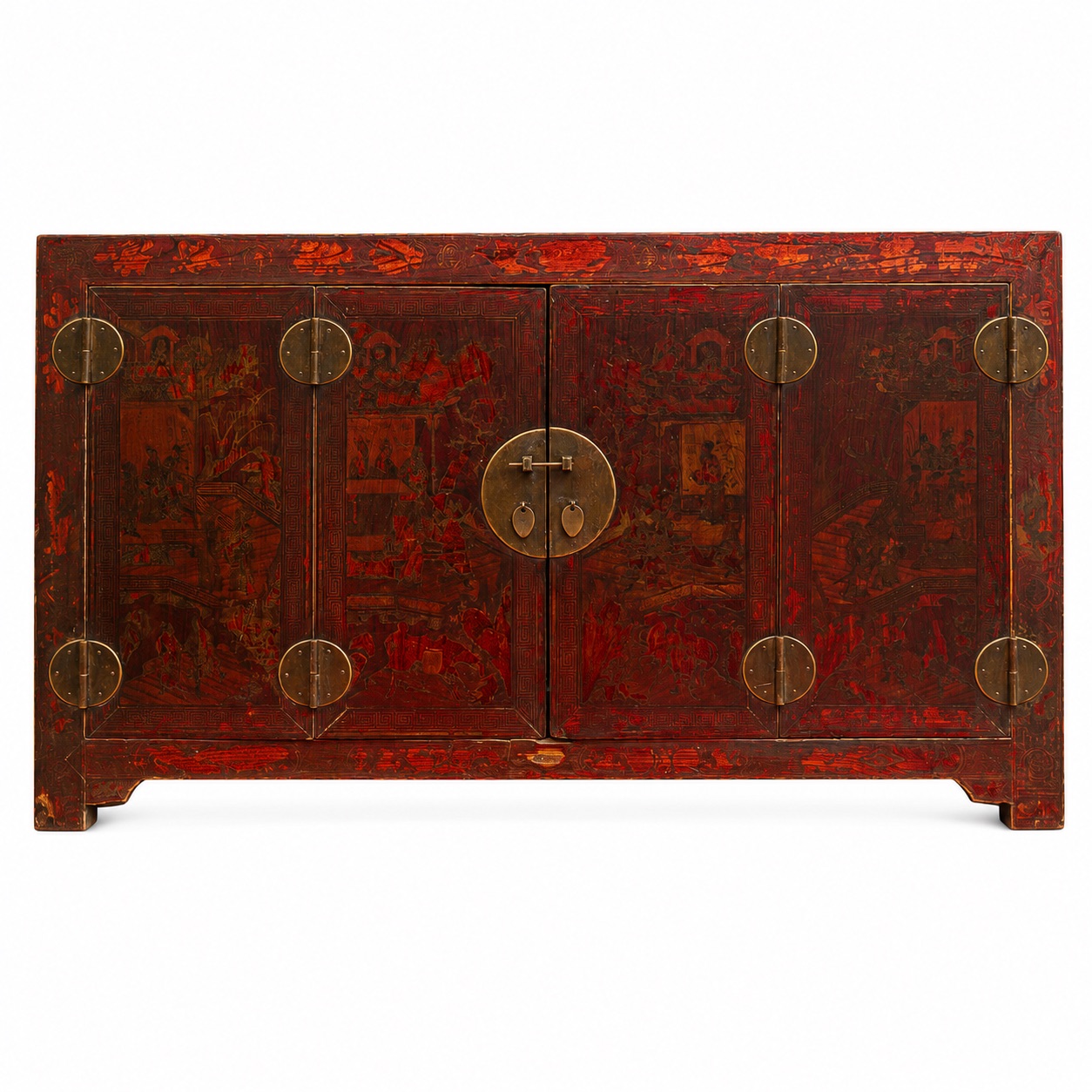 Buffet polychrome aux quatre portes