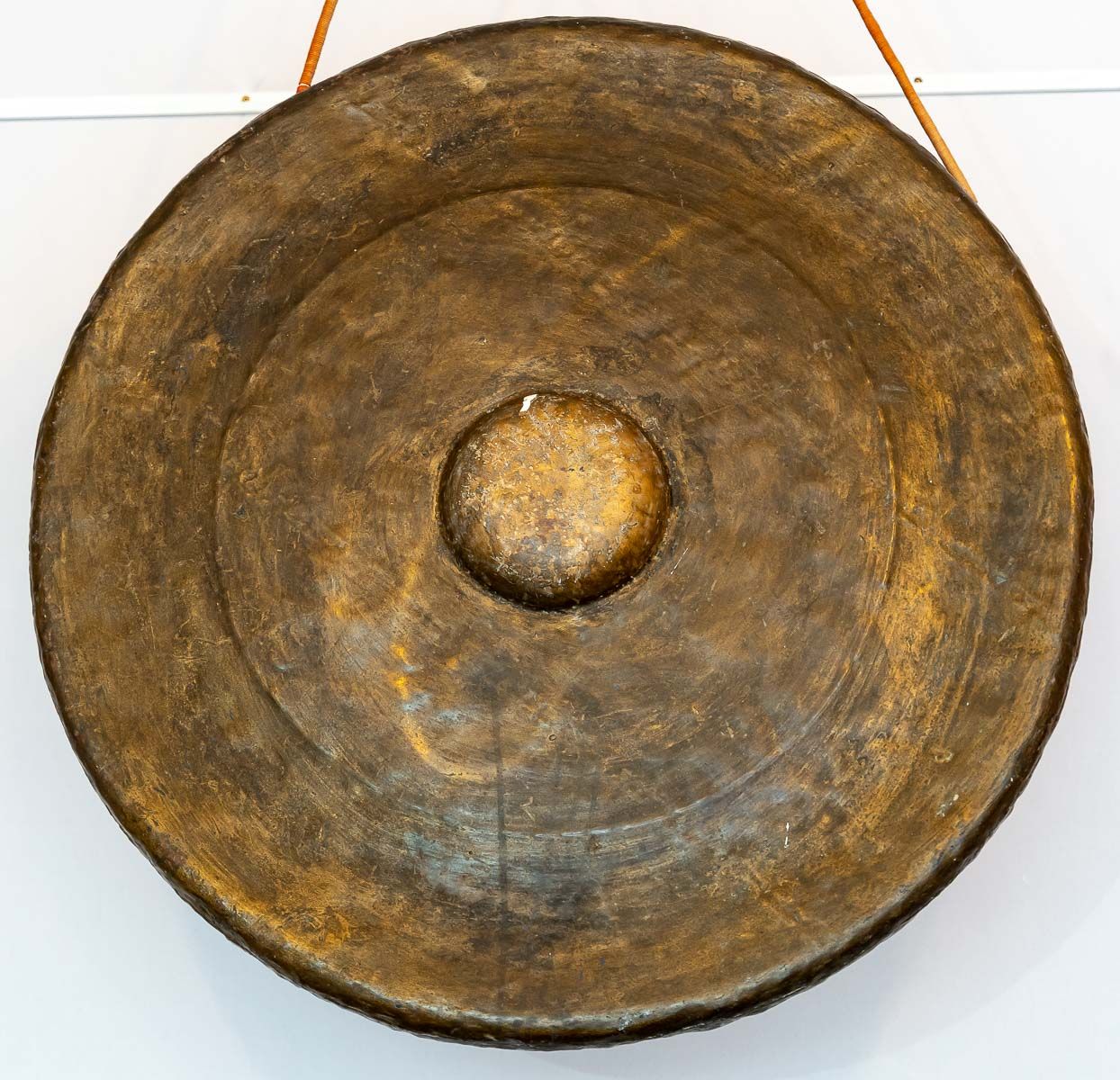 Grand gong ancien en cuivre