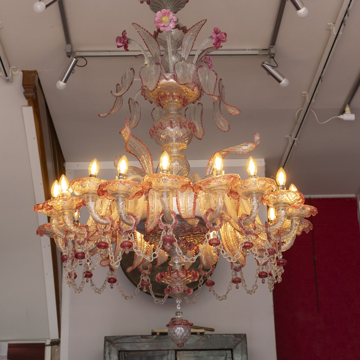 Lustre en verre de Murano